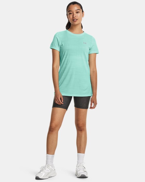 Women's UA Tech™ Tiger Short Sleeve in Blue image number 2